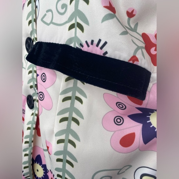 OC Order Plus NWT Floral Women's Velour Pocket Coat - Picture 3 of 9